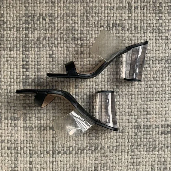 BP Naomi Acrylic Clear Heel & Strap Sandal - Picture 2 of 5